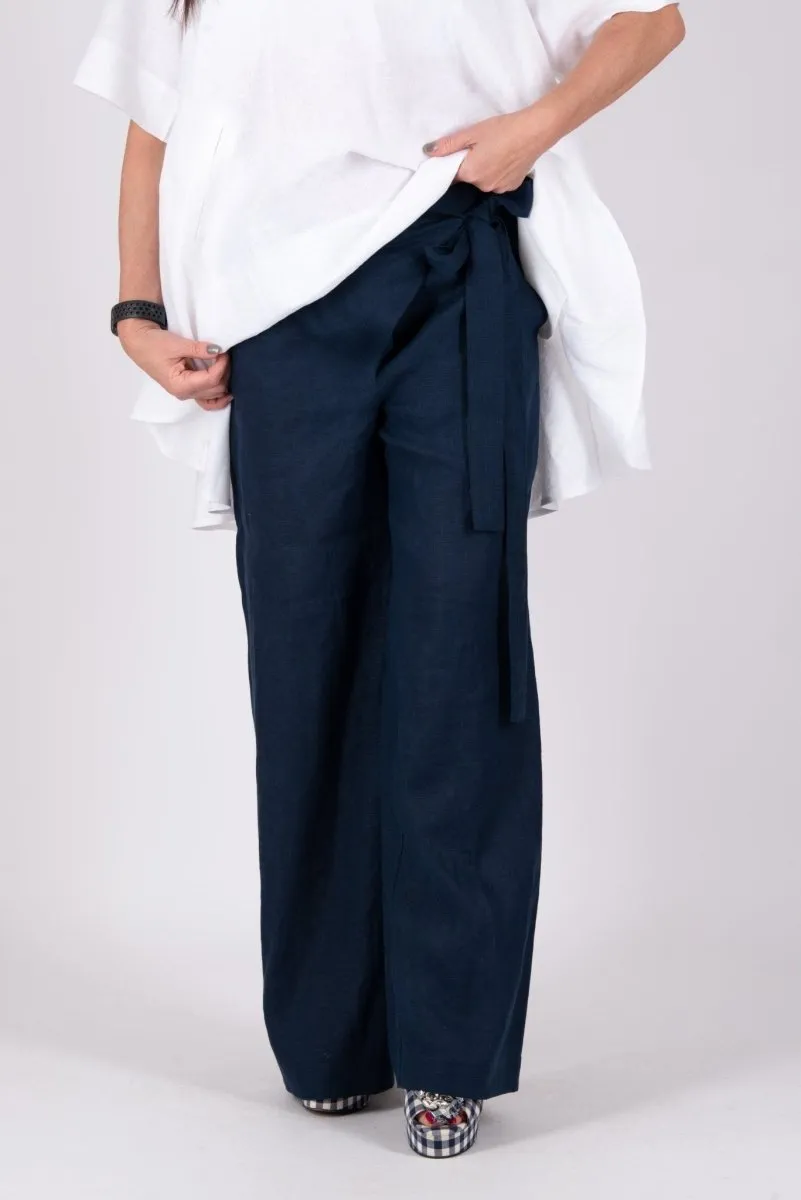 Linen Wrap  Pants Nasy