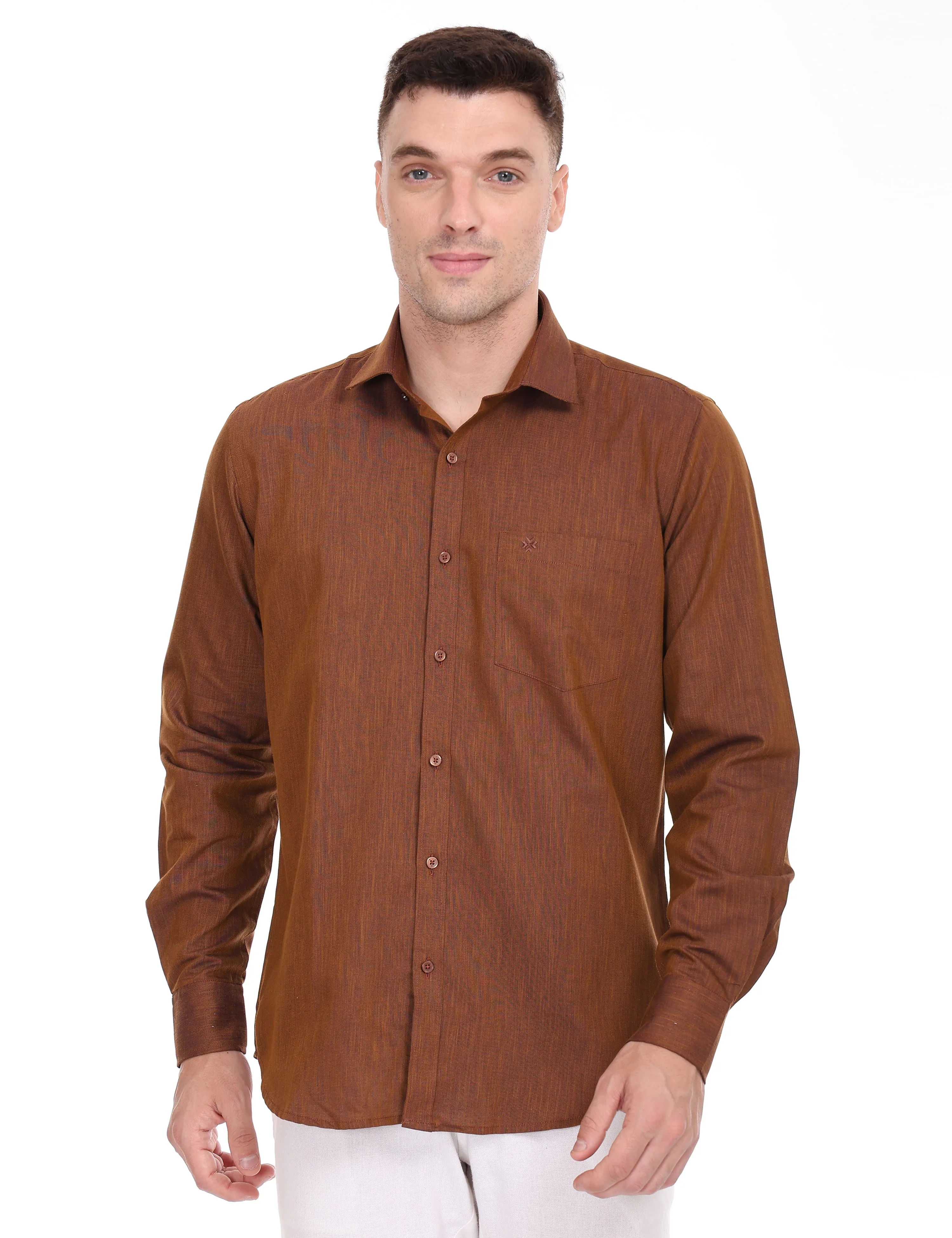 Linseed Cotton Colour Shirt Full Sleeve -17013