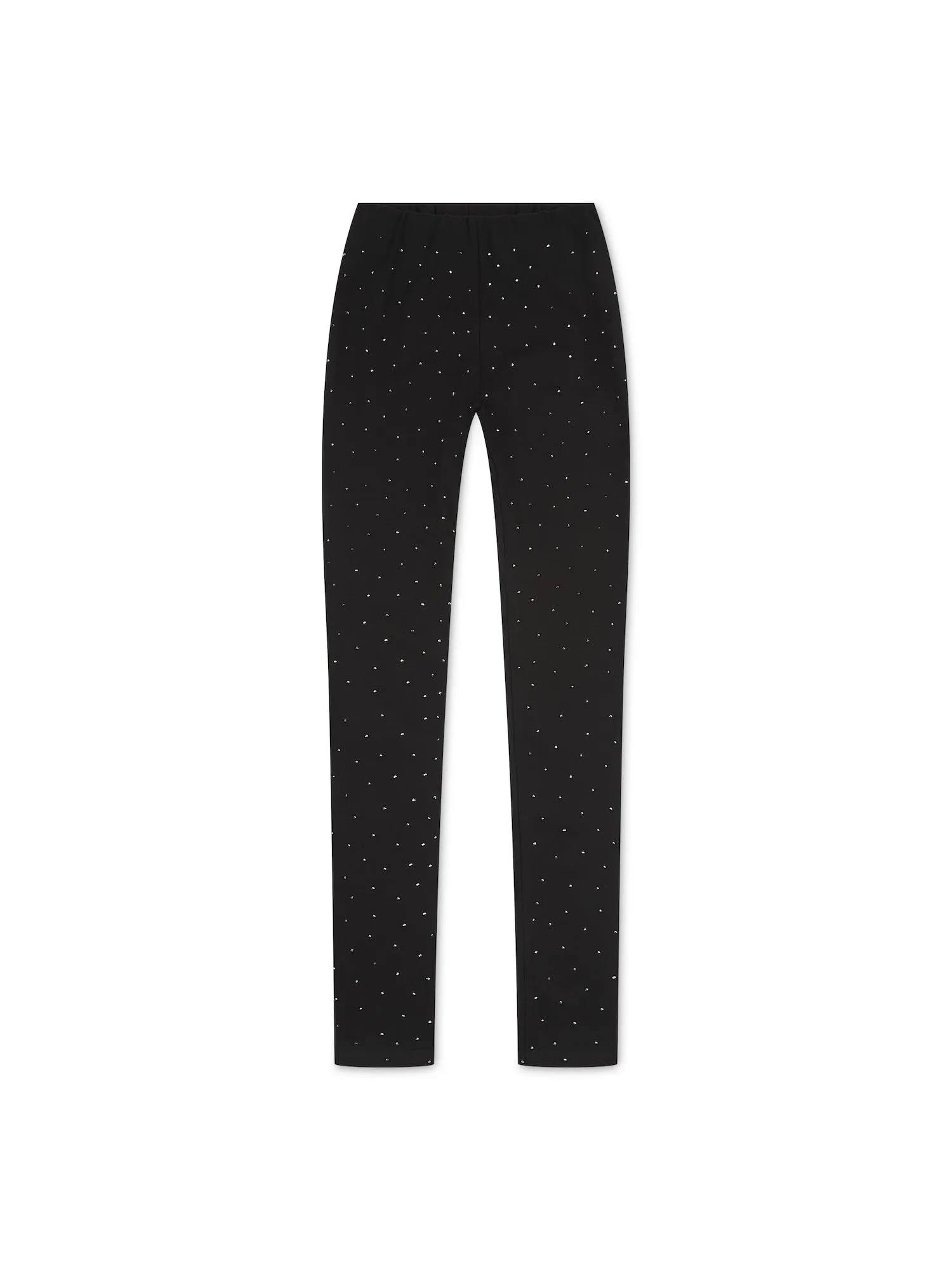 ‘LORNA’ RHINESTONE ZIP HEM LEGGINGS