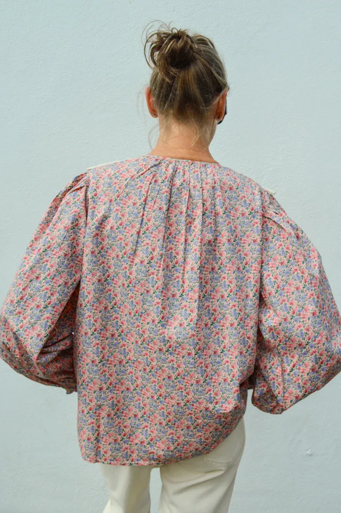 Louise Misha Vicky Blush Floral Blouse