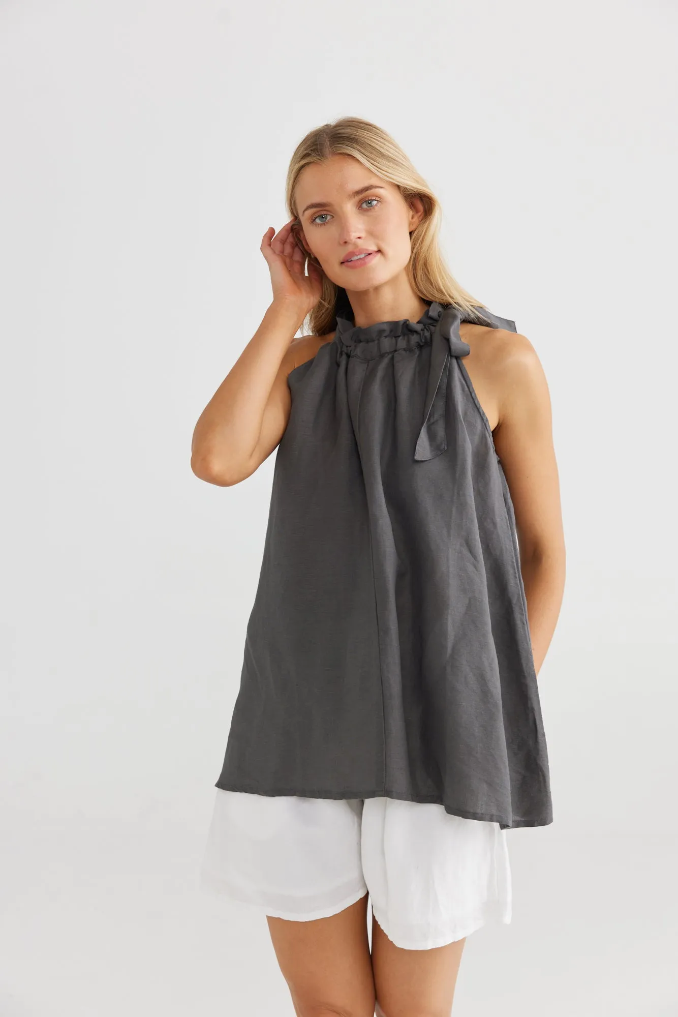 Lucia Top in Charcoal