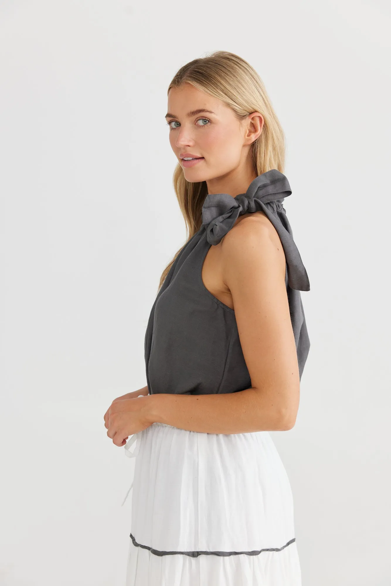 Lucia Top in Charcoal