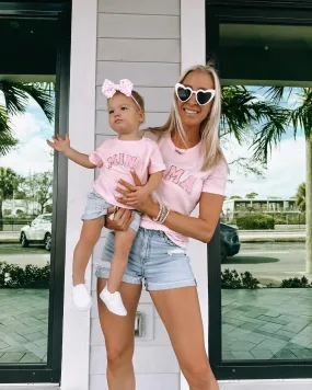 Mama and mini Matching Shirts with real chenille letters