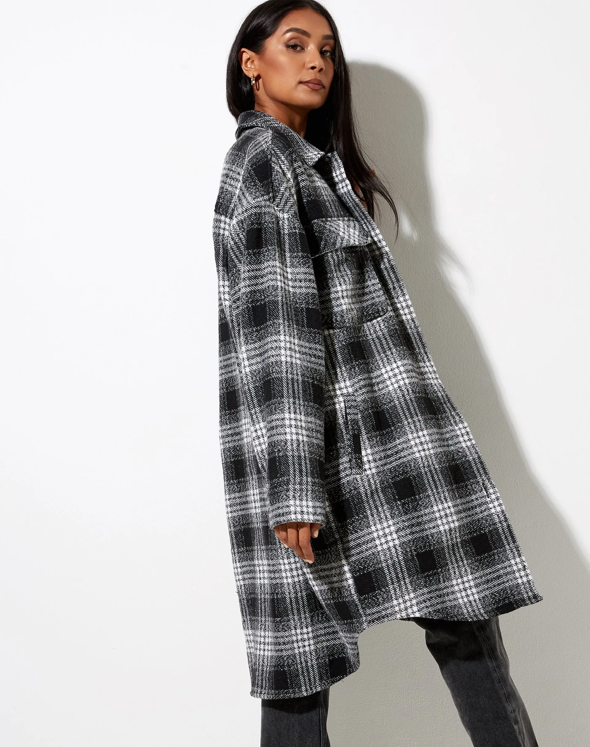 Maxiella Shirt in Black Check