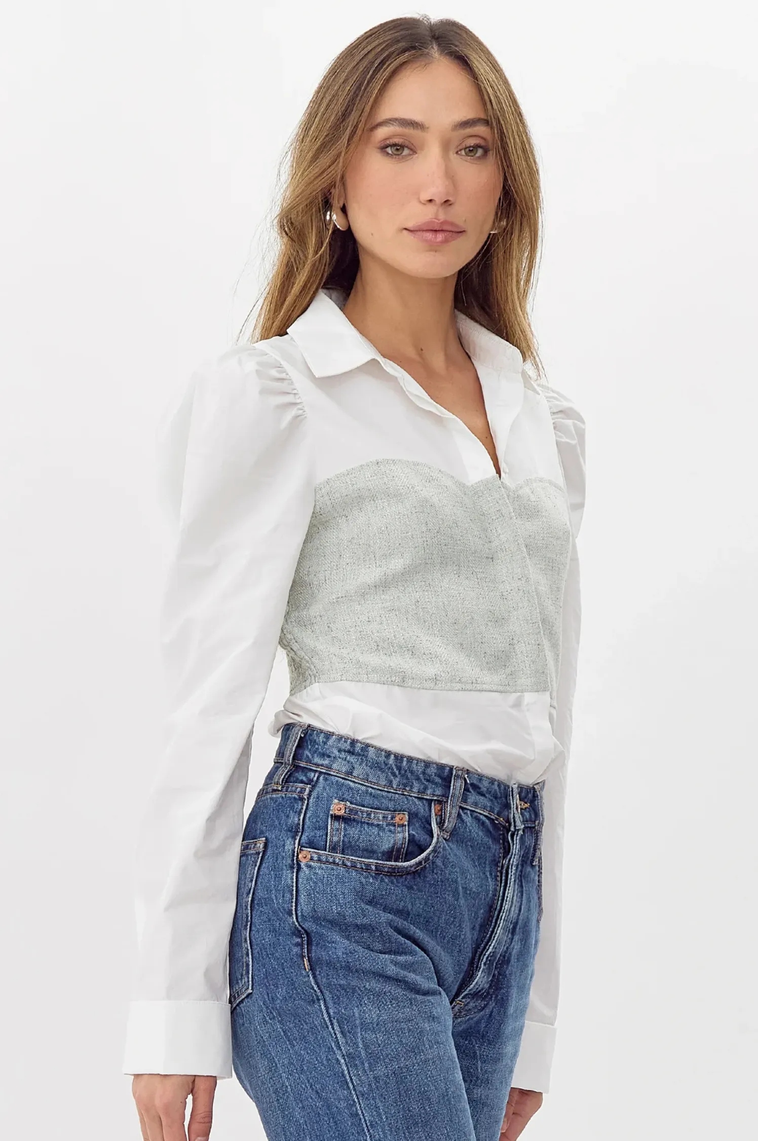 Nora Smocked Linen Shirt