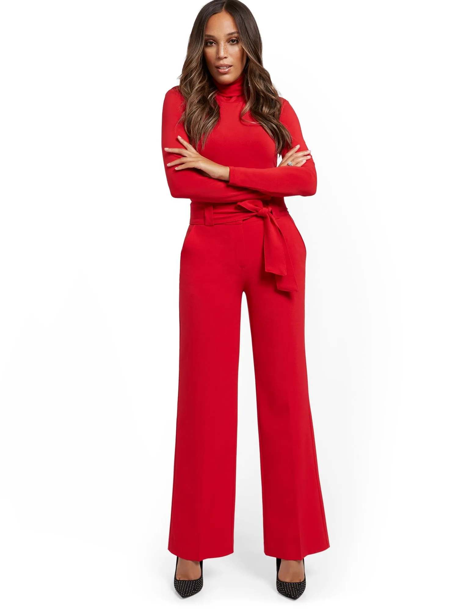 Paperbag-Waist Wide-Leg Pant - 7th Avenue