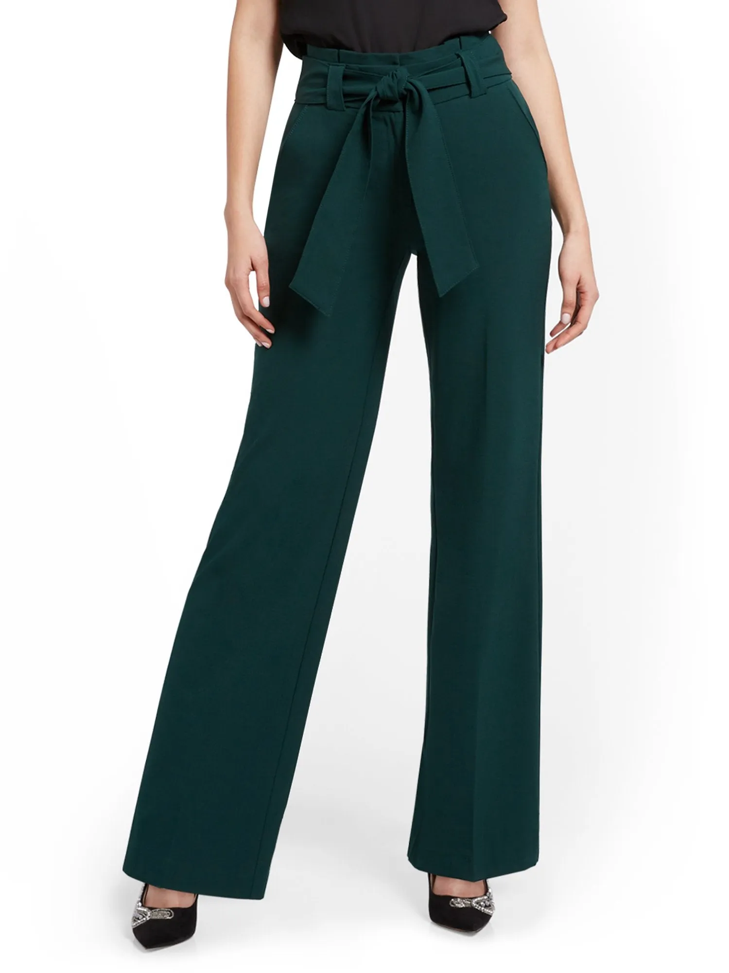 Paperbag-Waist Wide-Leg Pant - 7th Avenue