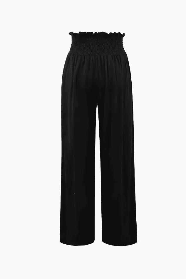 Paperbag Waist Wide Leg Pants