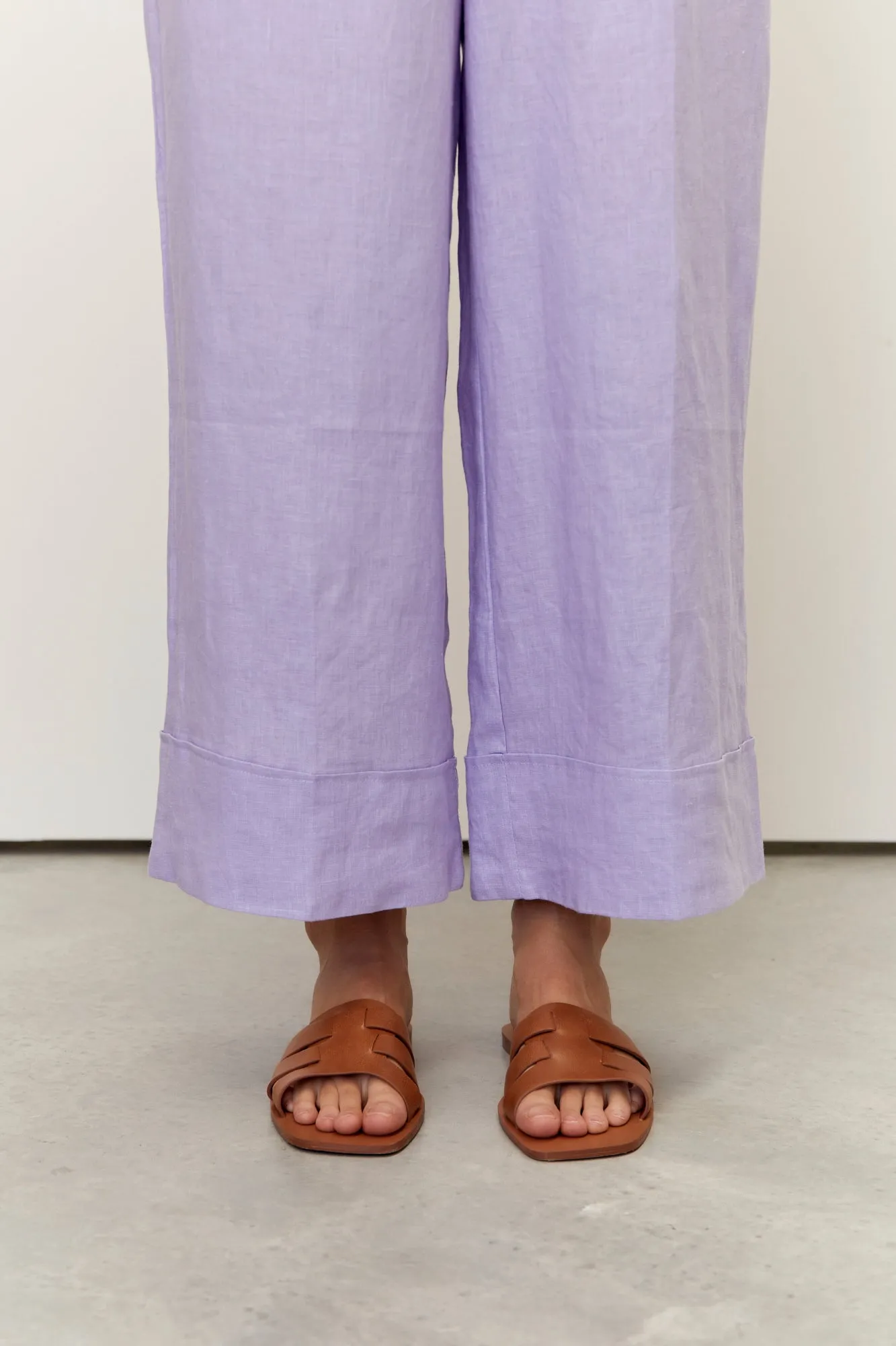 Paris Linen Pants Lilac