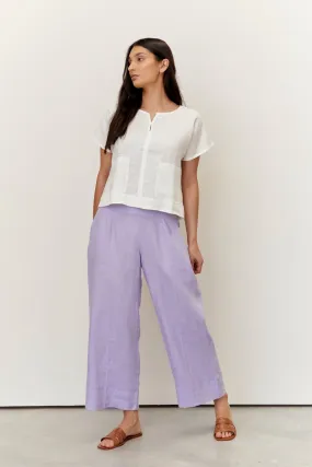 Paris Linen Pants Lilac