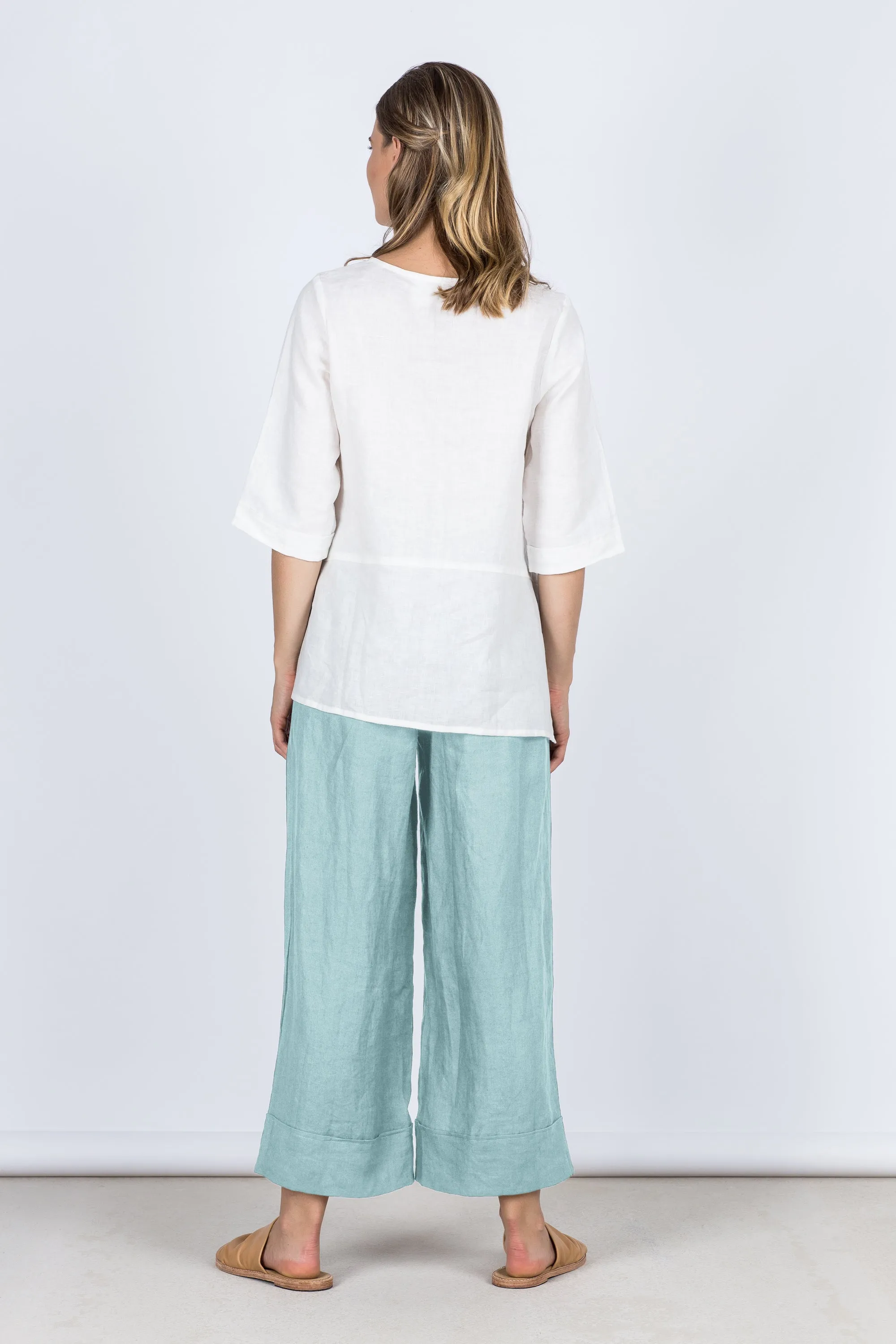 Paris Linen Pants Sea