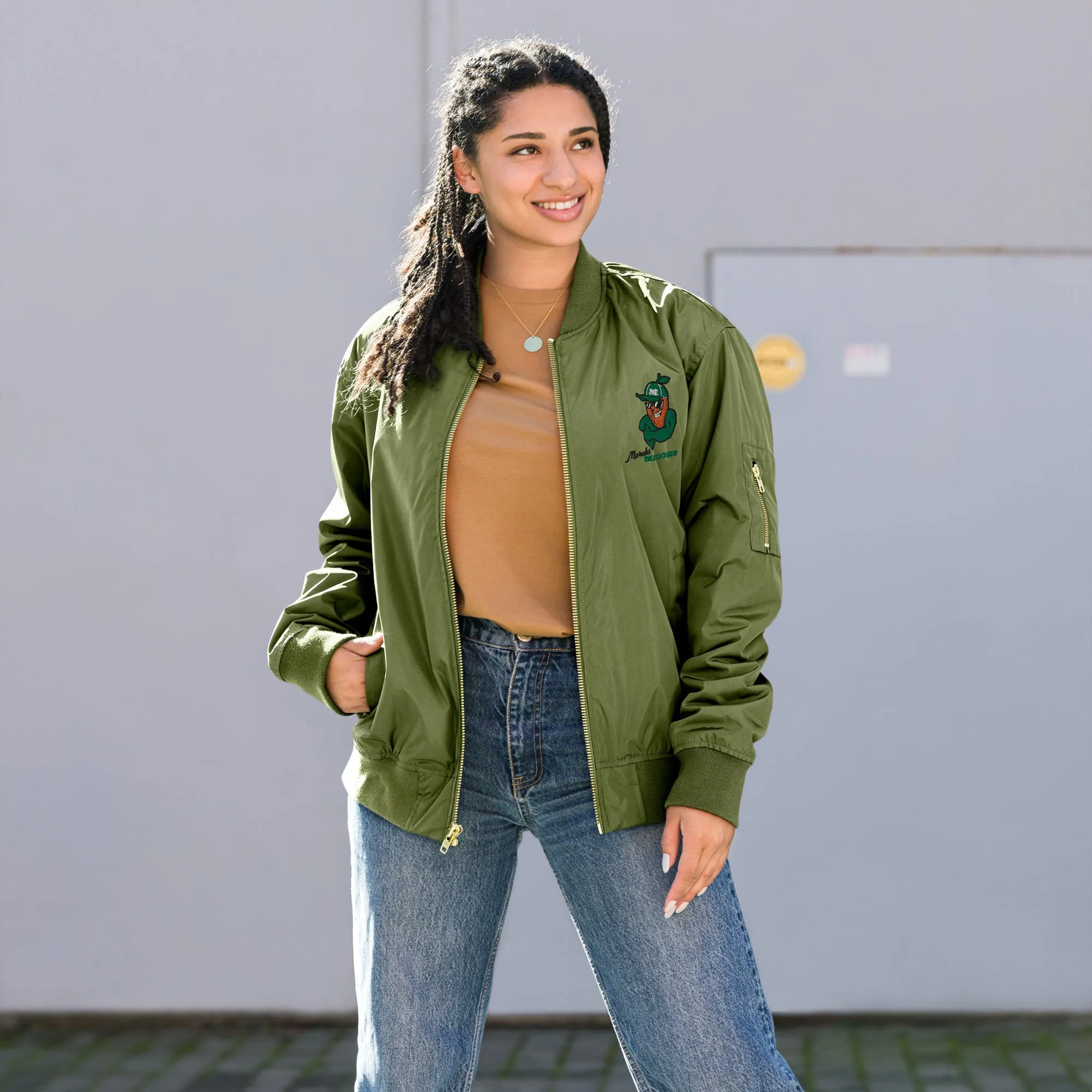 Premium recycled bomber jacket: Morales Mangoes