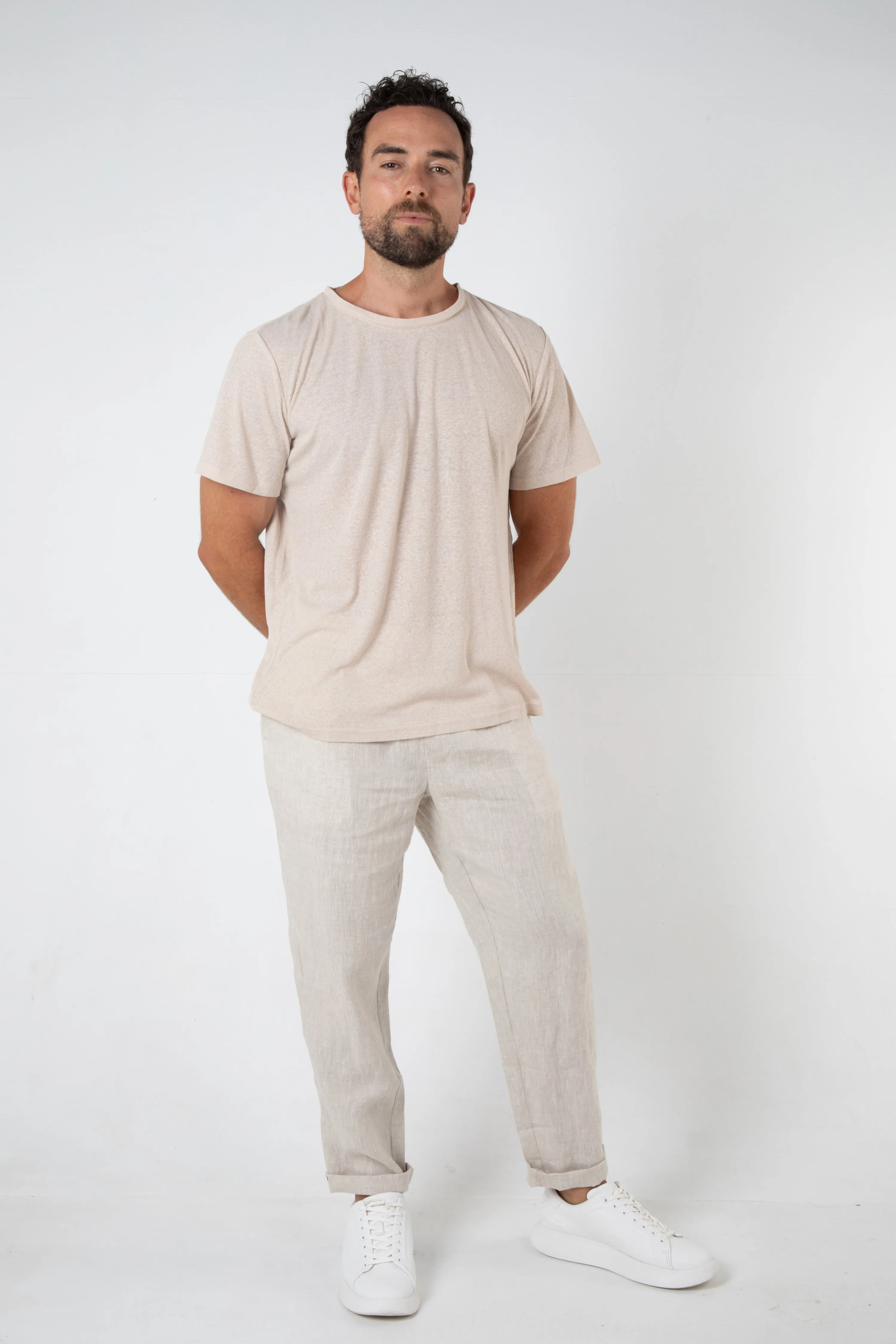 RAVELLO LINEN PANT - NATURAL