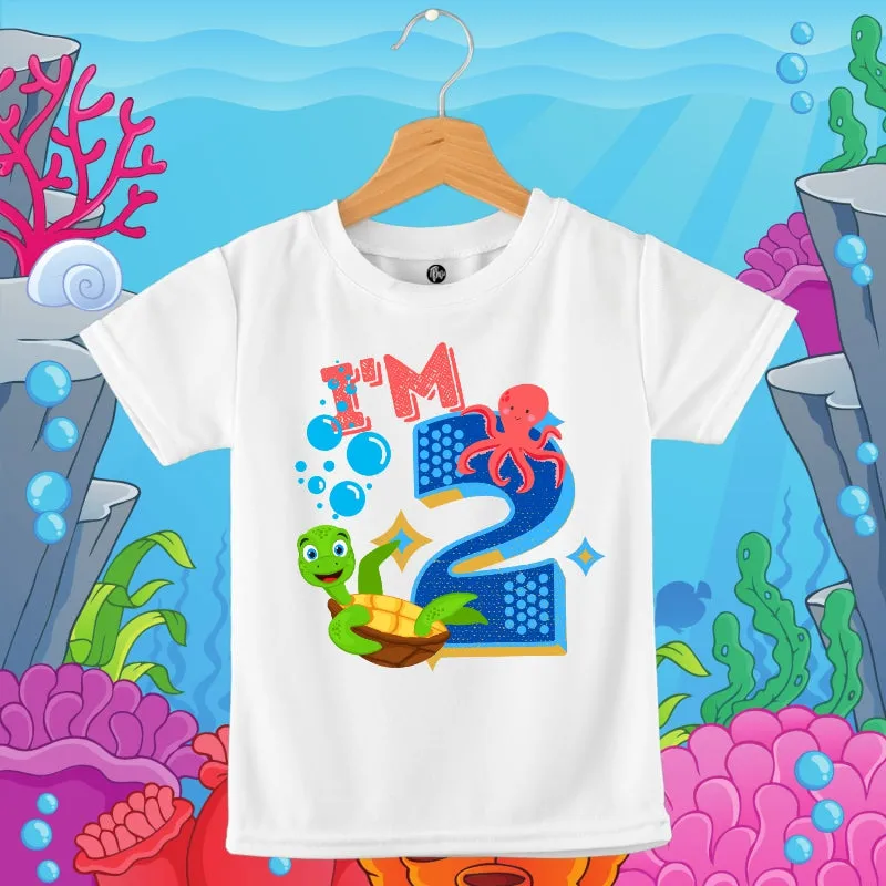 Sea Theme Second Birthday Matching Family T-Shirts