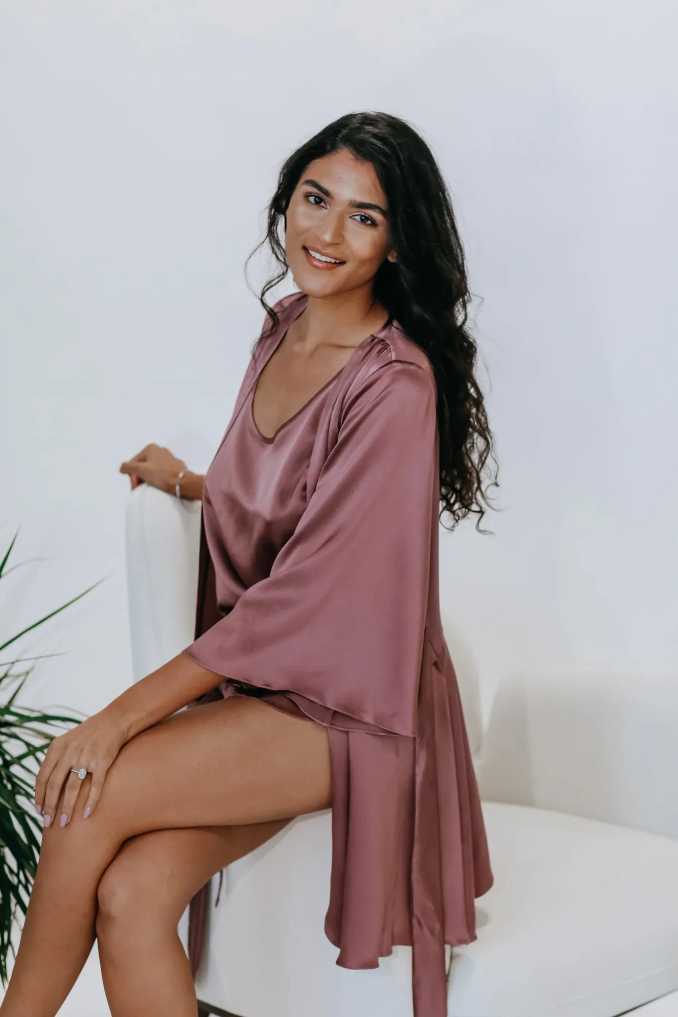 Silk Sleepwear Set - Deep Amethyst