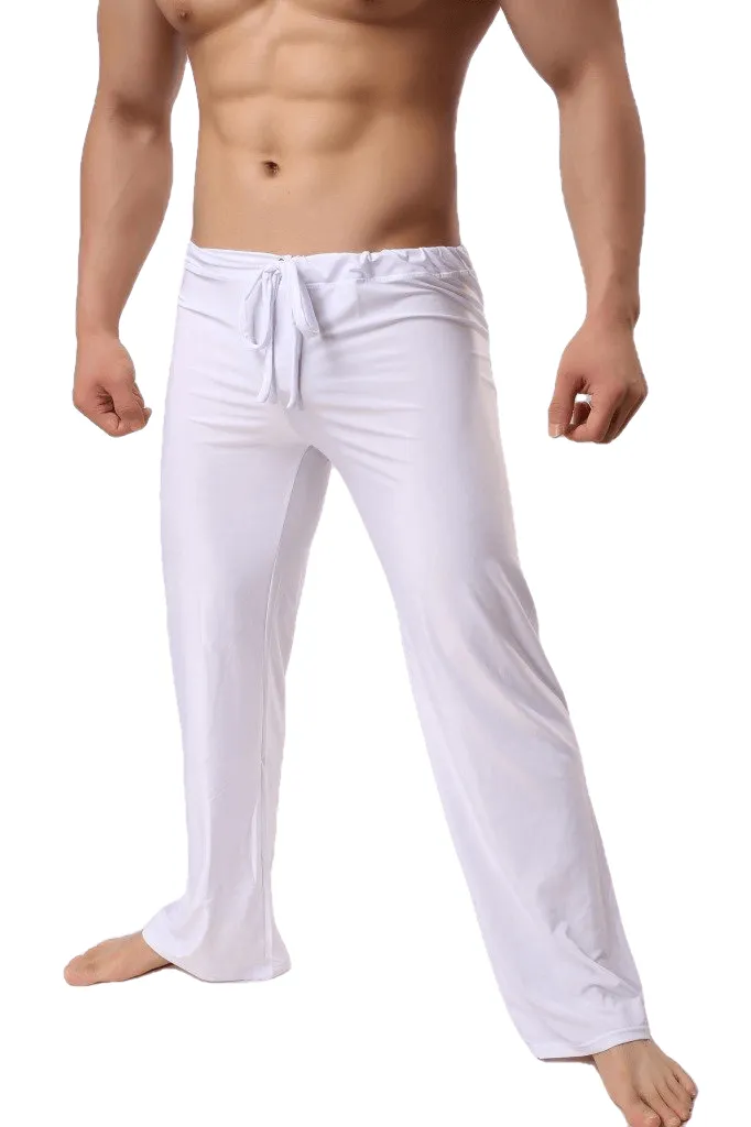 Solid Color Sexy Men's Loose Viscose Lounge Pants