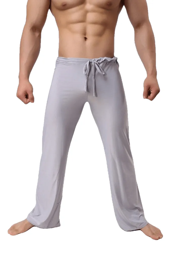 Solid Color Sexy Men's Loose Viscose Lounge Pants