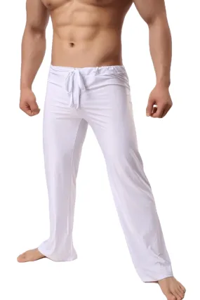 Solid Color Sexy Men's Loose Viscose Lounge Pants