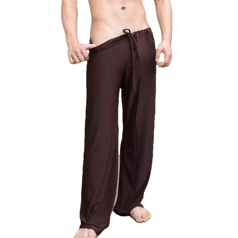 Solid Color Sexy Men's Loose Viscose Lounge Pants