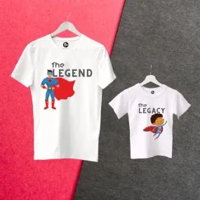 The Legend and the Legacy Twinning T-Shirts for Father & Son