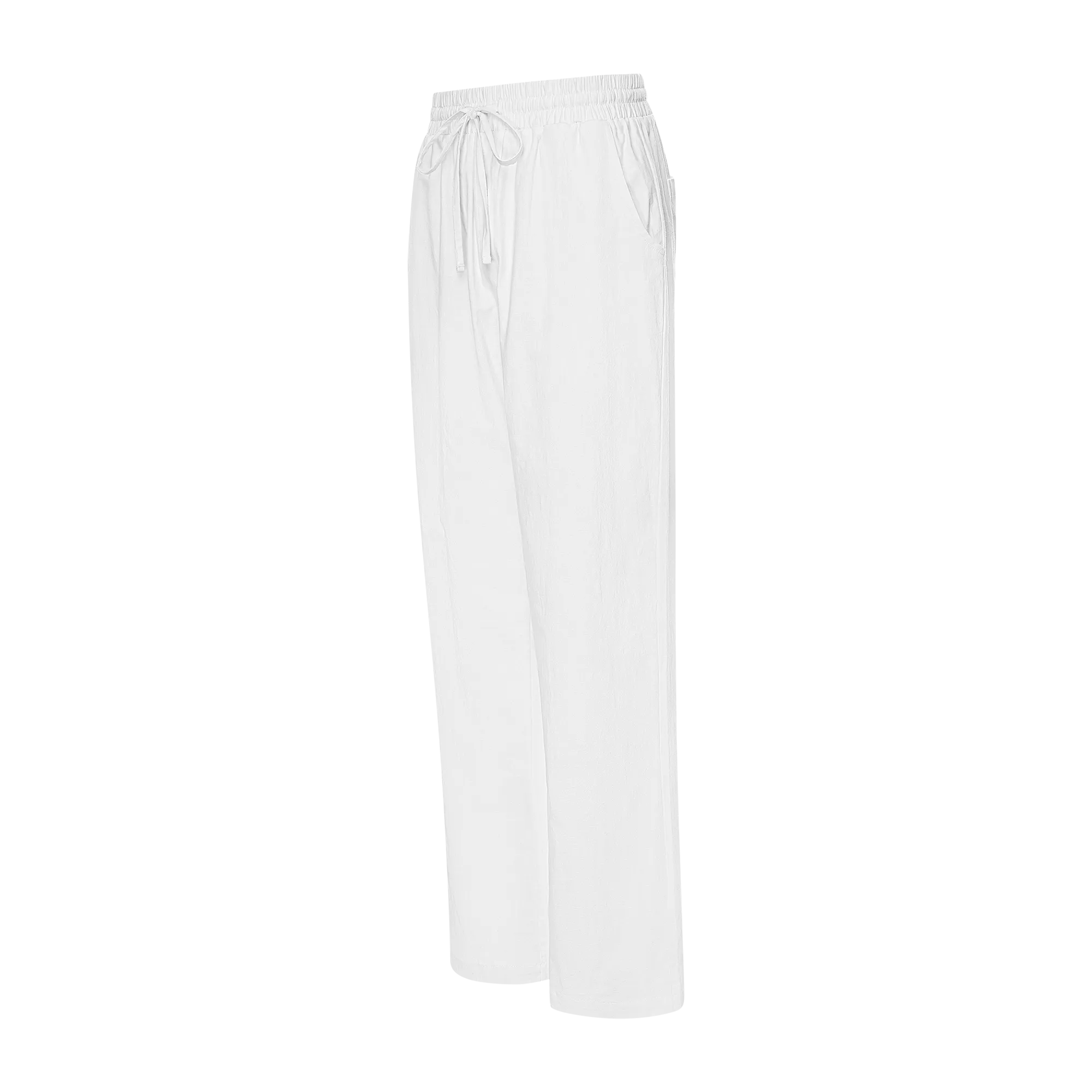 THE WOMEN'S XANADU LINEN PANTS-WHITE