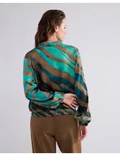 Tiger Bomber Blouse in Green