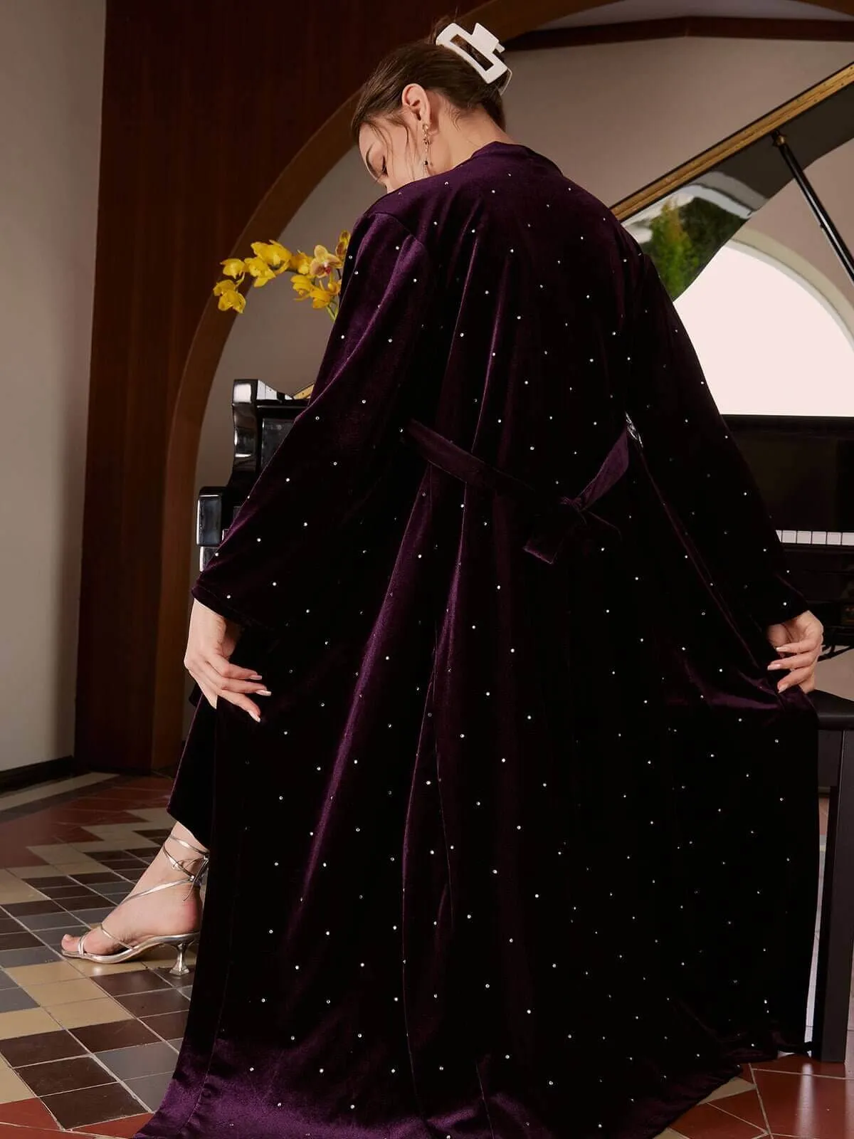 Velvet Robe Dress Set