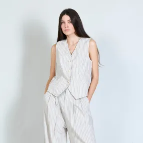 Vertical pinstripe suit vest wholesale