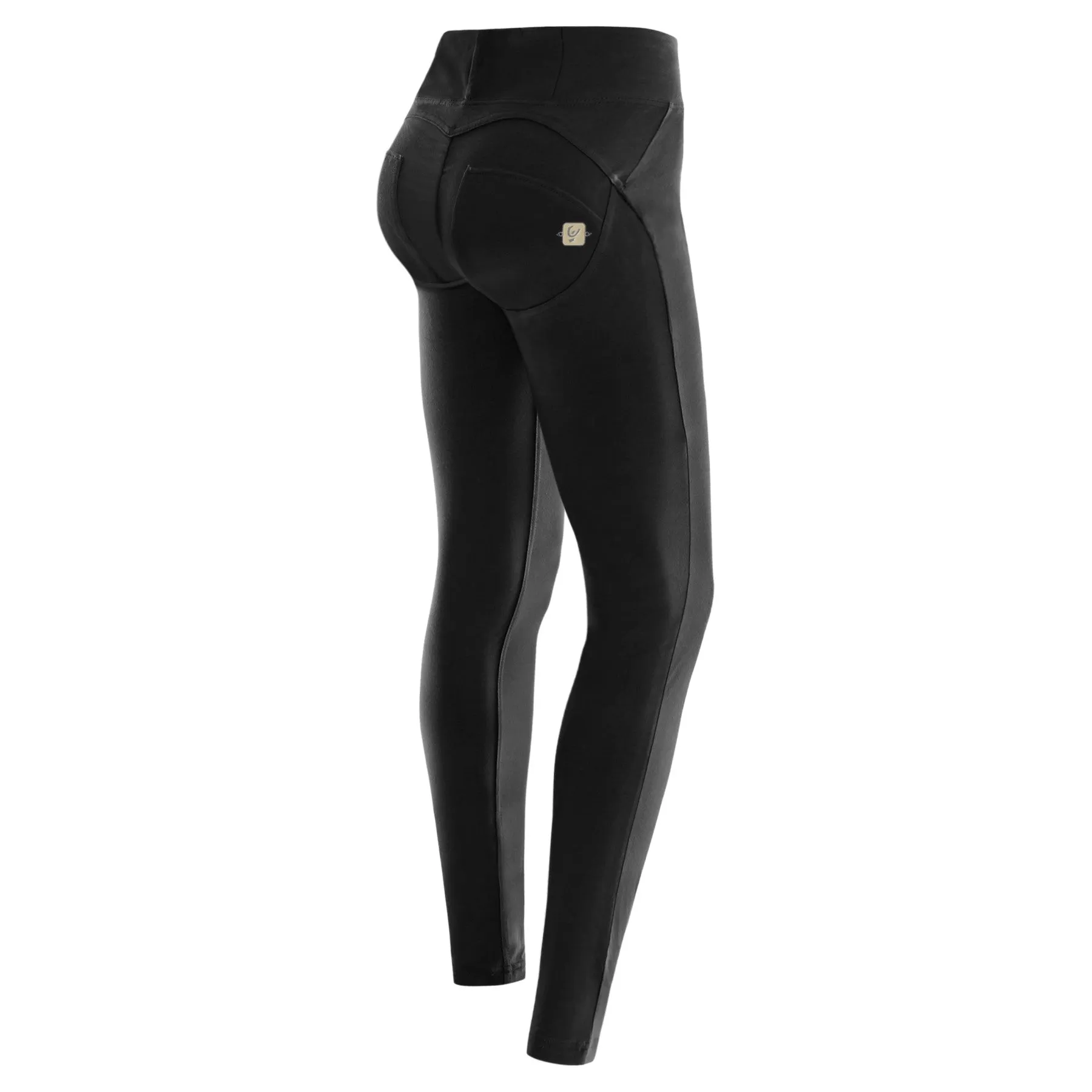 (WRUP1HC01E-N)WR.UP® BLACK PANTS IN STRETCH COTTON WITH HIGH WAIST AND SKINNY FIT