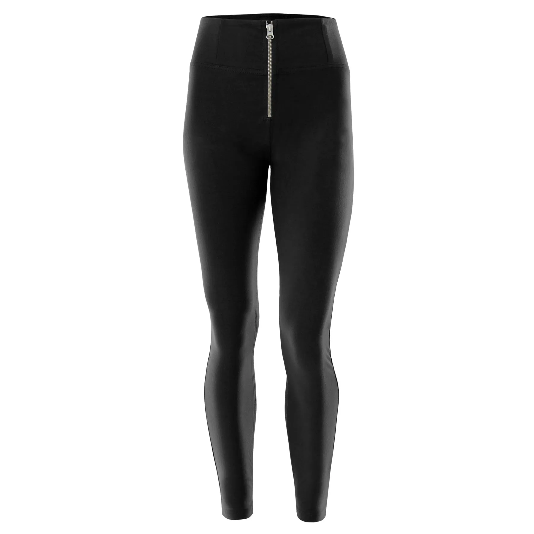 (WRUP1HC01E-N)WR.UP® BLACK PANTS IN STRETCH COTTON WITH HIGH WAIST AND SKINNY FIT